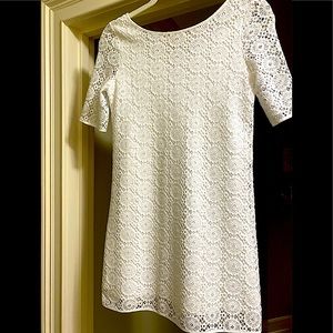 Lilly Pulitzer white lace lined dress
